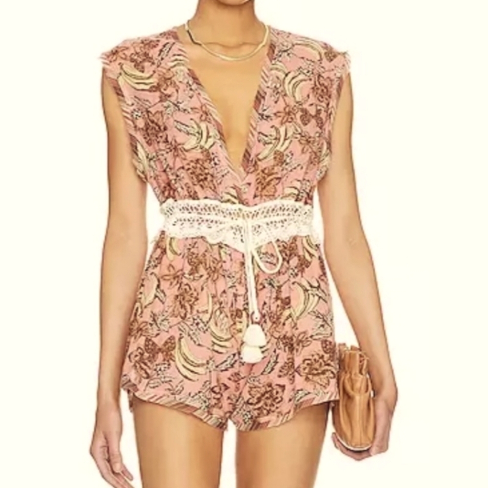 Free People Watching Waves Romper ⭐️NWT⭐️ Size XS
